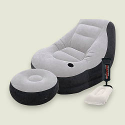Крісло для відпочинку Intex 68564-2 (130×99×76 см) з пуфом