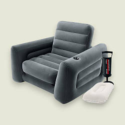 Крісло надувне Intex 66551-2 з насосом і подушкою
