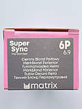 6P (темний блонд перламутровий) перламутровий Тонуюча фарба для волосся без аміаку Matrix Super Sync Pre-Bonded,90ml, фото 2