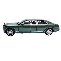 Машинка матал Bentley Mulsanne зелена Бентлі Мульсан лімузин 1:24 звук світло 20*5,5*5см (RS-52405), фото 2