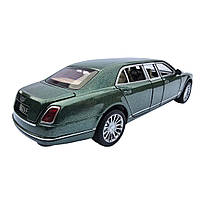 Машинка матал Bentley Mulsanne зелена Бентлі Мульсан лімузин 1:24 звук світло 20*5,5*5см (RS-52405), фото 4