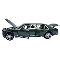 Машинка матал Bentley Mulsanne зелена Бентлі Мульсан лімузин 1:24 звук світло 20*5,5*5см (RS-52405), фото 6