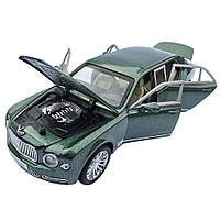 Машинка матал Bentley Mulsanne зелена Бентлі Мульсан лімузин 1:24 звук світло 20*5,5*5см (RS-52405), фото 7