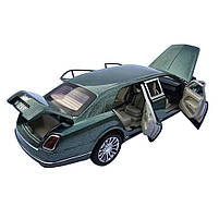 Машинка матал Bentley Mulsanne зелена Бентлі Мульсан лімузин 1:24 звук світло 20*5,5*5см (RS-52405), фото 8