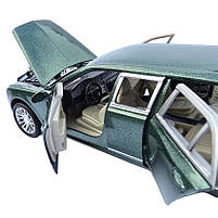 Машинка матал Bentley Mulsanne зелена Бентлі Мульсан лімузин 1:24 звук світло 20*5,5*5см (RS-52405), фото 9