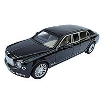 Машинка матал Bentley Mulsanne чорна Бентлі Мульсан лімузин 1:24 звук світло 20*5,5*5см (RS-52405), фото 4