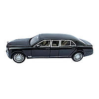 Машинка матал Bentley Mulsanne чорна Бентлі Мульсан лімузин 1:24 звук світло 20*5,5*5см (RS-52405), фото 5
