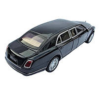 Машинка матал Bentley Mulsanne чорна Бентлі Мульсан лімузин 1:24 звук світло 20*5,5*5см (RS-52405), фото 7