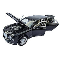 Машинка матал Bentley Mulsanne чорна Бентлі Мульсан лімузин 1:24 звук світло 20*5,5*5см (RS-52405), фото 8