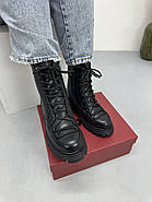 Черевики жіночі MyClassic W113-T1ZM зимові на шнурівці чорні 36, фото 3