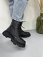 Черевики жіночі MyClassic W113-T1ZM зимові на шнурівці чорні 36, фото 4