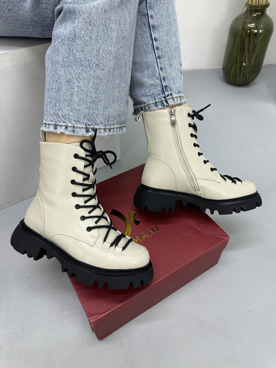 Черевики жіночі MyClassic W113-T3ZM зимові на шнурівці білі 36, фото 1