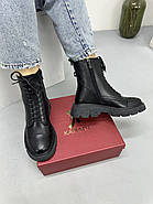 Черевики жіночі Kamani W128-T1ZM зимові на шнурівці чорні 36, фото 2