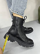 Черевики жіночі Kamani W128-T1ZM зимові на шнурівці чорні 36, фото 7