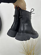 Черевики жіночі Kamani W128-T1ZM зимові на шнурівці чорні 36, фото 9