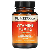 Dr. Mercola Vitamins D3 & K2 Low Dose 30 капсул
