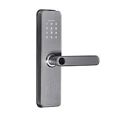 Замок біометричний автономний Trinix TRL-5405BTF Silver L/R з Bluetooth, зчитувачем відбитків пальців і карт Mifare (65-00088)