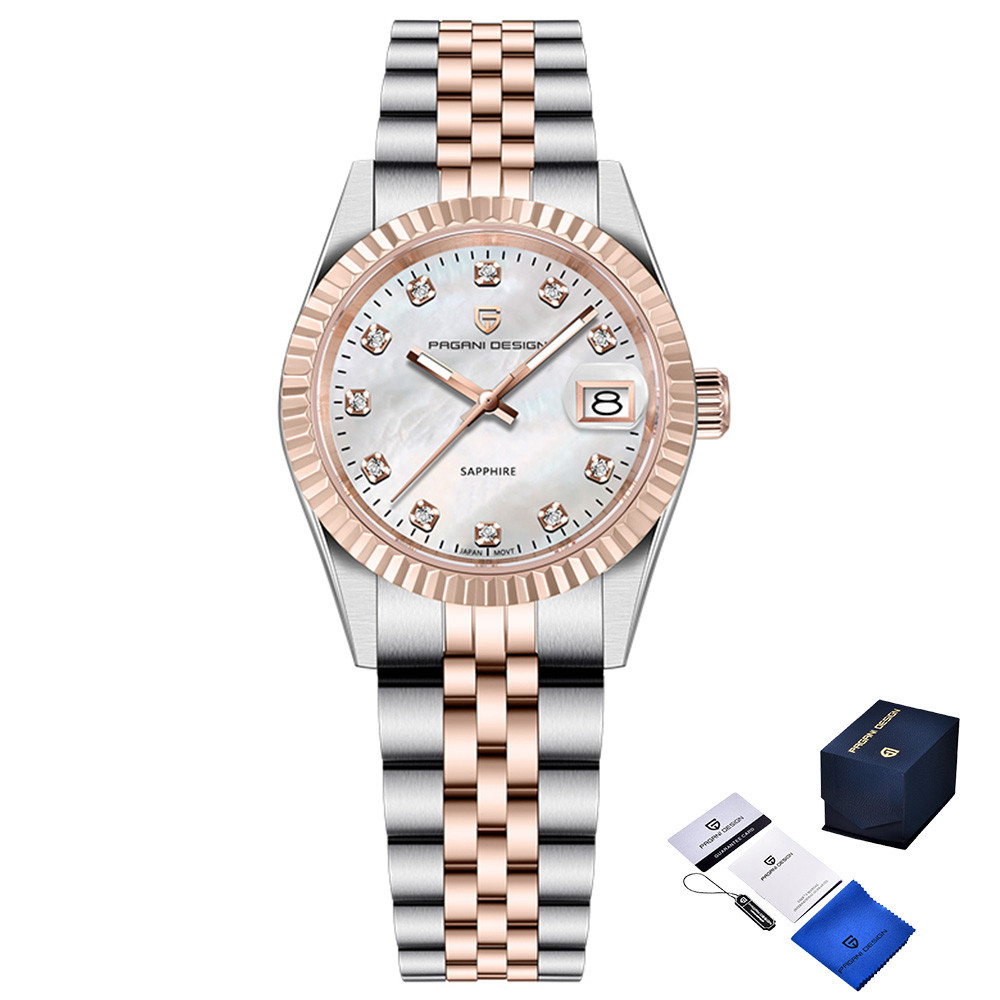 Часы Pagani Design PD-1794L Silver-Rose Gold-White