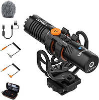 Універсальний відеомікрофон Comica VM10 Pro для відеоблогів та стримінгу з USB-C та регулюванням посилення