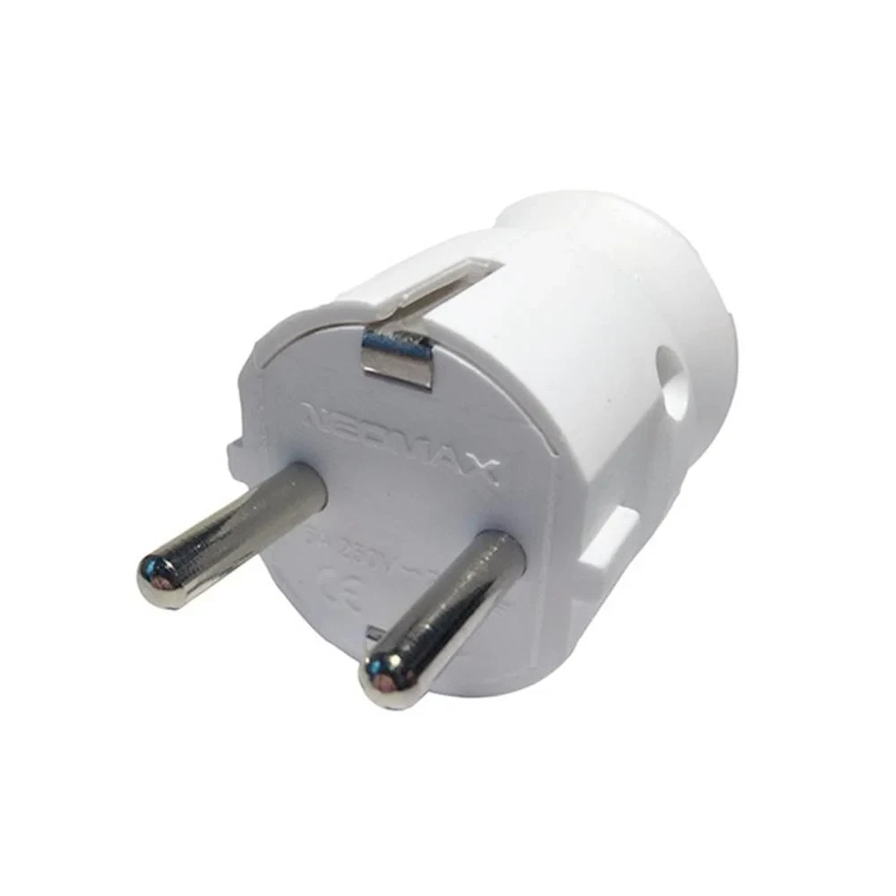 Вилка електрична пряма штепсельна із заземленням Neomax NX1001, фото 1