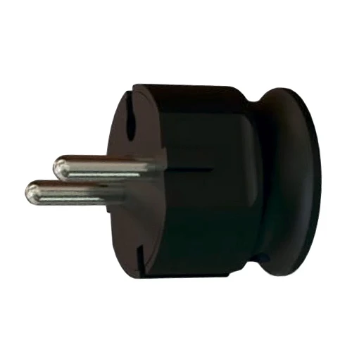 Електровилка кутова без заземлення штепсельна чорна Neomax NX1103, фото 1