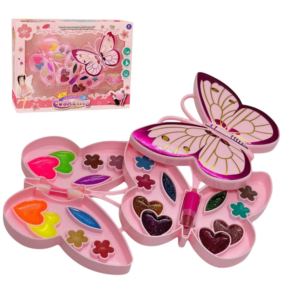 Дитяча косметика Метелик (тіні, блиск, помада) 2298A-8, фото 1