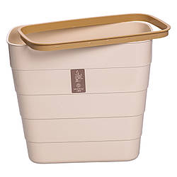 Відро для сміття на дверцята 6 (л) відро для сміття пластикове навісне Бежевий HP-45-18BE Доставка по Україні