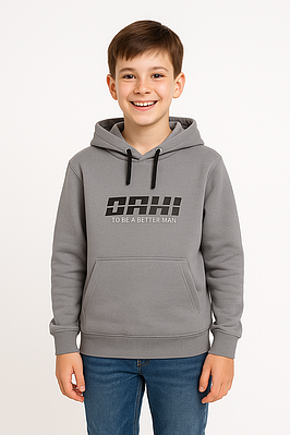 Худі для хлопчика 13-16 років на замку сіре (5001)