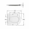 Qtap Сидіння для унітаза (Jay 640, Swan 640) 422x360x30 мм, White, з мікроліфтом, Slim Duroplast, Quick Release QTSC179W48699, фото 2