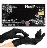 Рукавички нітрилові MediPlus BlackyPlus, "XS" Чорні 100 шт.