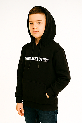 Худі дитяче для хлопчика 9-12 років чорне (5006-07)