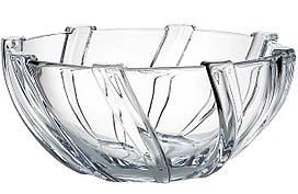 Фруктовниця скляна Bohemia Infinity 28 см прозоре блюдо для фруктів 6KA66/99M20/280