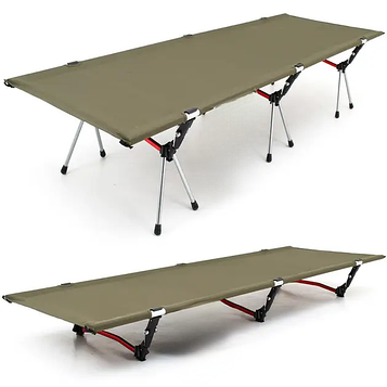 Туристична похідна розкладачка алюмінієва розкладна Solve KT7000201 Олива PeremogaUA