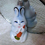 Формова іграшка зі скла "Зайчик із морквою", фото 2