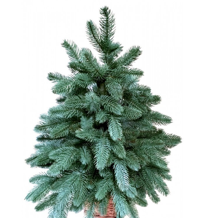 Ялинка 0.7 м лита блакитна №16 у горщику із лози штучна