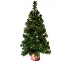 Ялинка 1.1 м ПВХ зелена у горщику із лози штучна