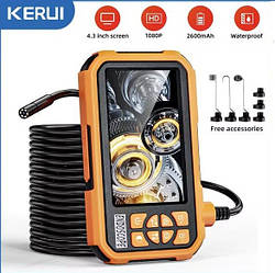 Ендоскоп промисловий Kerui P008A - 10 м, подвійна камера, екран 4.3", 1080P