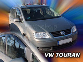 Дефлектори вікон (вітровики) Volkswagen Touran II 2003-2015 4D (вст, 2шт) (Heko)