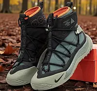 Зимові кросівки Nike ACG Terra Antarktik Juniper Fog теплі осінь-зима високі хакі. Фото наживо