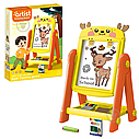 Дитячий мольберт 050-66, двостороння дошка для малювання з аксесуарами Оленятко, фото 6