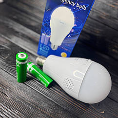 Акумуляторна самозарядна лампочка E27 20 Вт 6500 К лампочка без світла з гачком