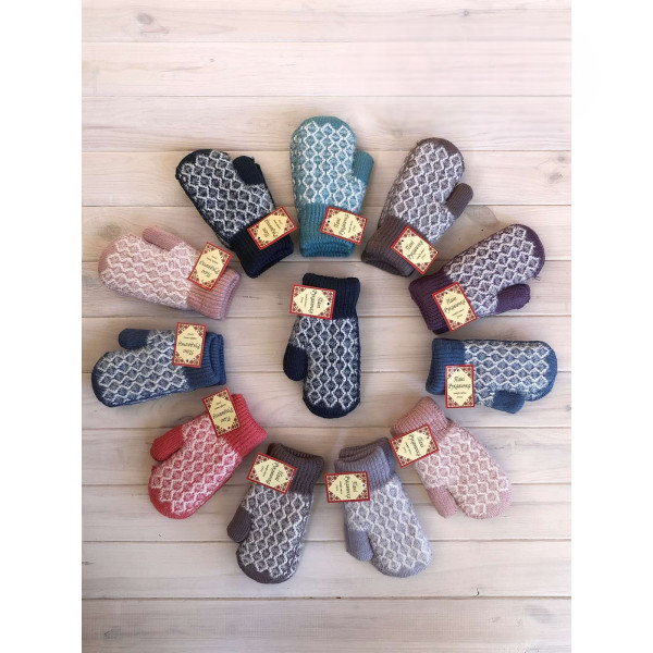 Дитячі рукавички подвійні (7–10 років).