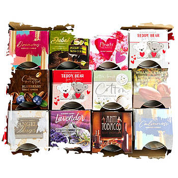 Свічки ароматизовані у склянці BARTEK Домашній Затишок мікс 12 шт