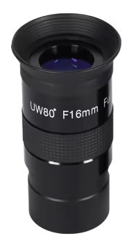 Окуляр 16 мм 1.25" ультра широкий 80 градусів FMC для телескопа, фото 1