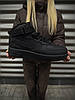 Зимові чоловічі кросівки Nike Air Force Black Winter high з хутром Найк Форс чорні шкіряні високі теплі, фото 3
