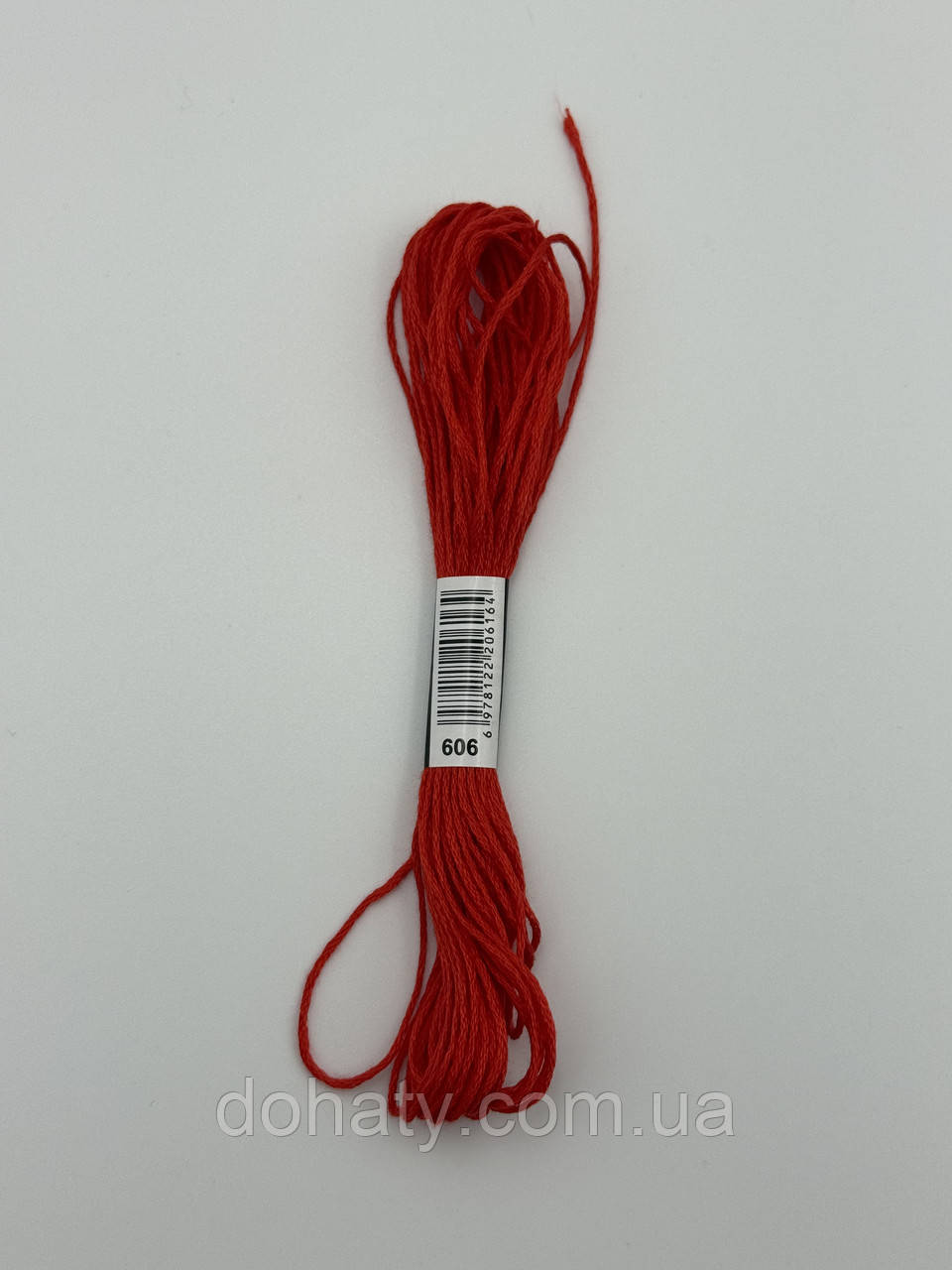 Нитки муліне 606 Яскраво-кораловий - яскравий оранжево-рожевий для вишивання, фото 1