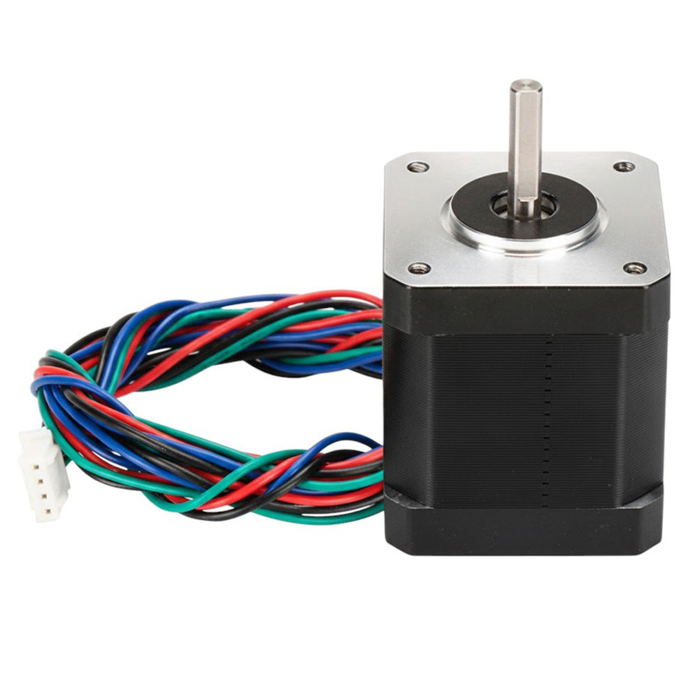 Мотор кроковий Kingroon Nema 17 для 3Д-принтера, 12В, 42*47мм, чорний, прямий кабель 1м*H2.54, фото 1