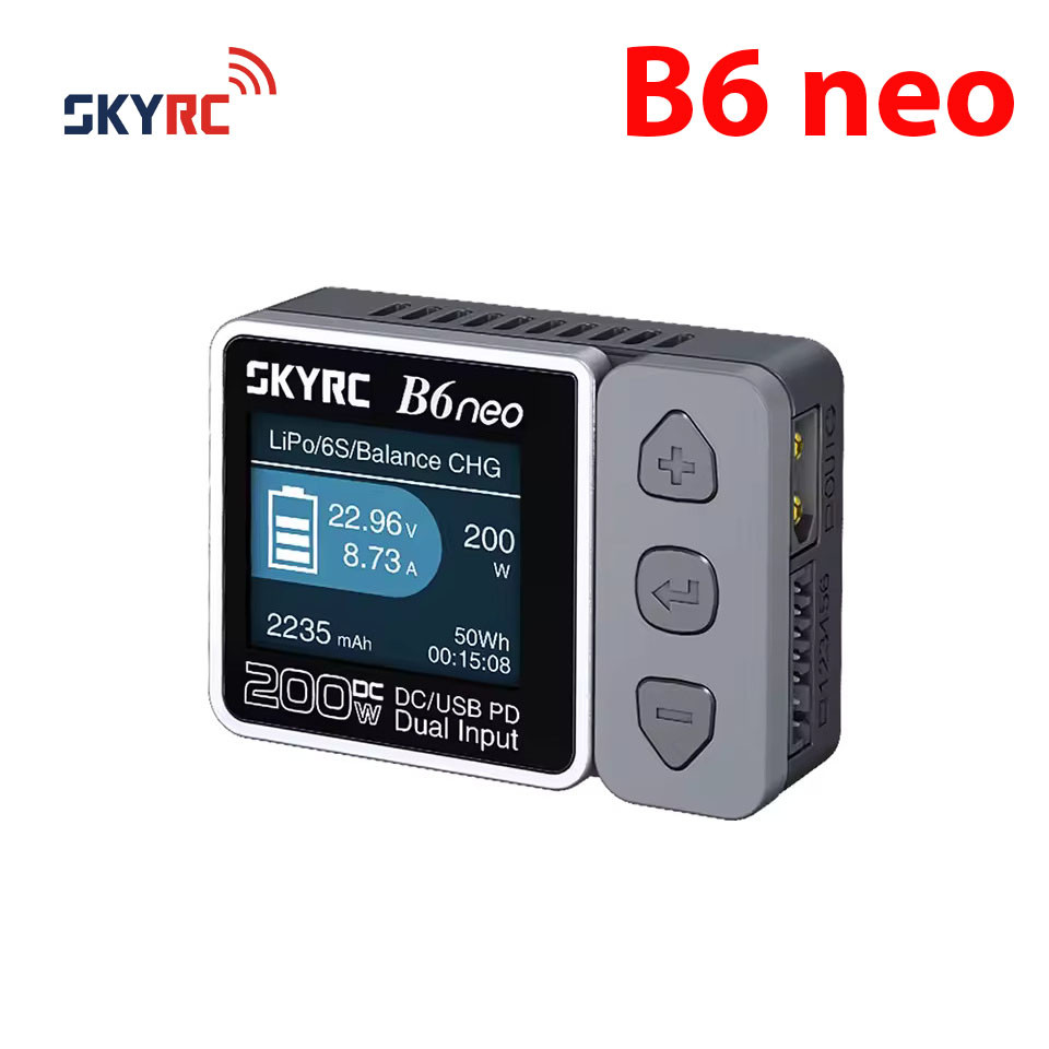 Зарядний пристрій SkyRC B6 Neo 200W 10A з функцією балансування (Сірий), фото 1