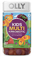 Мультивітамін для дітей OLLY Kids Multivitamin + Probiotic з пробіотиком та вітамінами A, C, D, E, B і цинком, 160 мармеладок