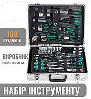 Комплект інструментів у валізі Mannesmann 108 предметів, універсальний набір для дому й авто